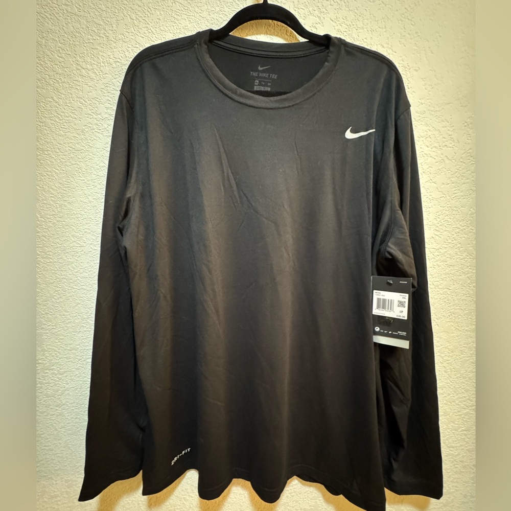 Nike Men's Black Long Sleeve Tee NWT XXL